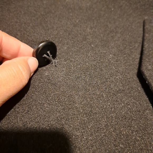 Guess XLarge button down long sleeve pea coat. Black - Picture 12 of 15